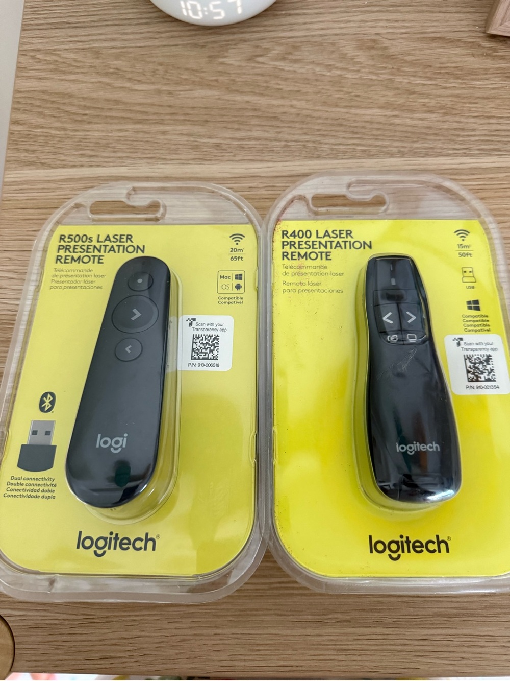 Logitech R500s & R400 Black Laser Presentation Remotes - 2 Pack
